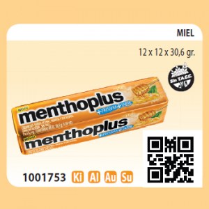 Menthoplus Miel 12 x 12 x 30,6 gr